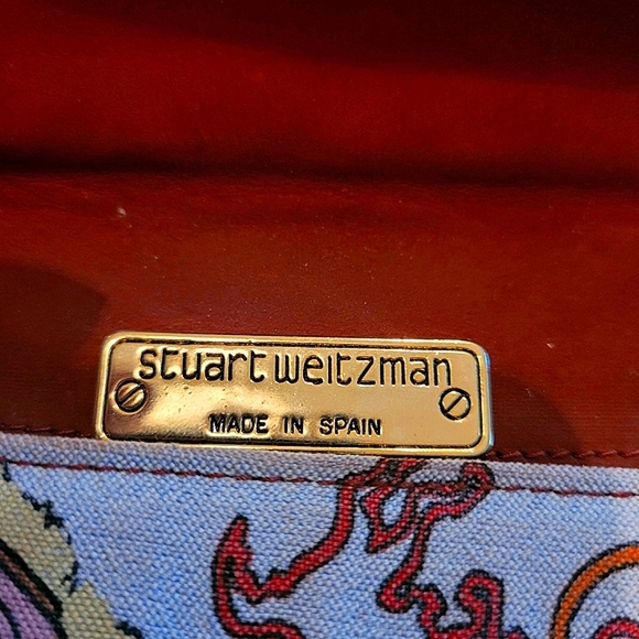 Stuart Weitzman Suede and Canvas Cross Body or Shoulder Bag - Picture 5 of 10